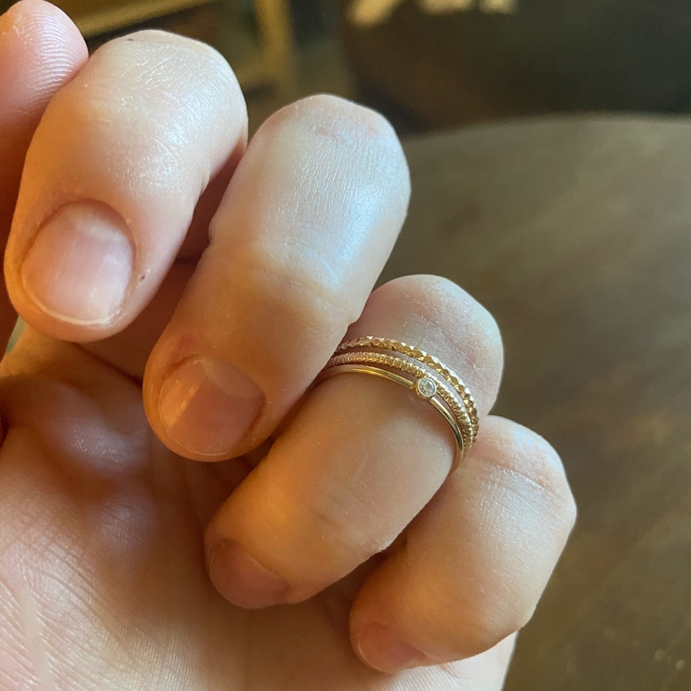 Windblown “Steady” Stackable Gold Ring - image 4